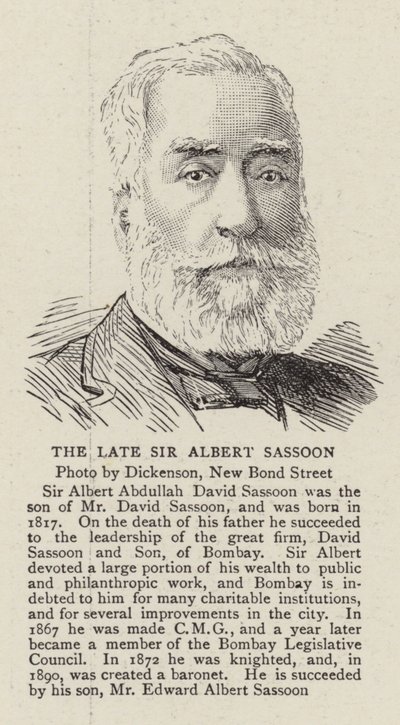 The Late Sir Albert Sassoon by English School